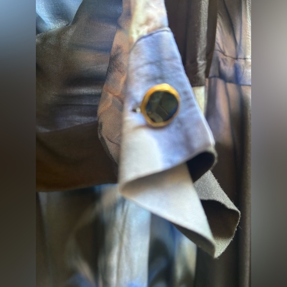 Zara Blue & Black Tie-Dye Flowy Tunic Top - Picture 6 of 14